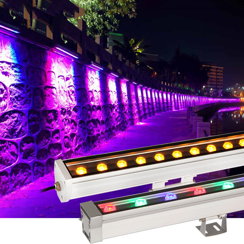 新款洗墙灯led户外防水投光灯七彩照树灯婚庆外墙灯亮化工程灯线