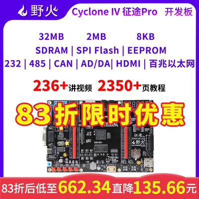 野火征途pro FPGA开发板 Cyclone IV EP4CE10 ALTERA 图像处理