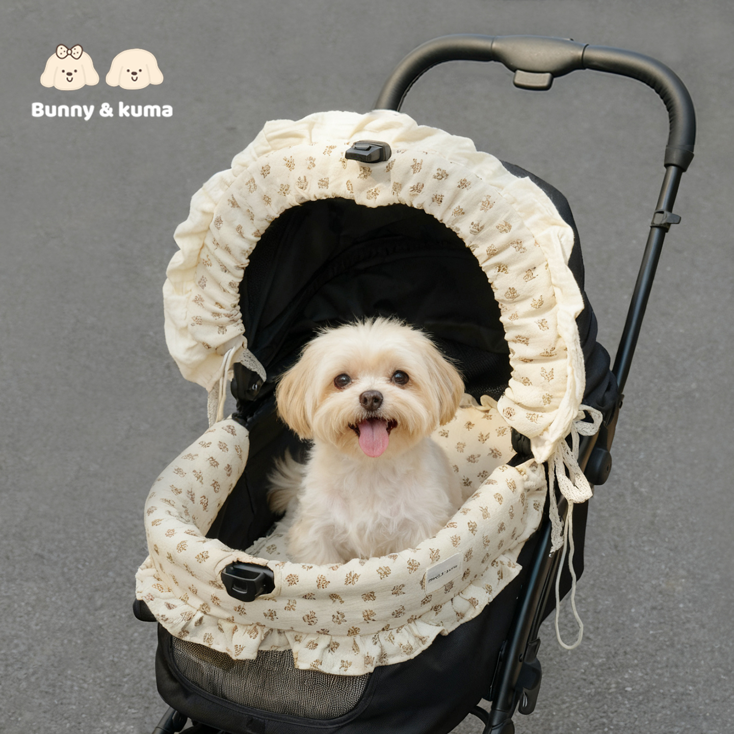 宠物推车装饰褶皱遮阳棚花边配饰