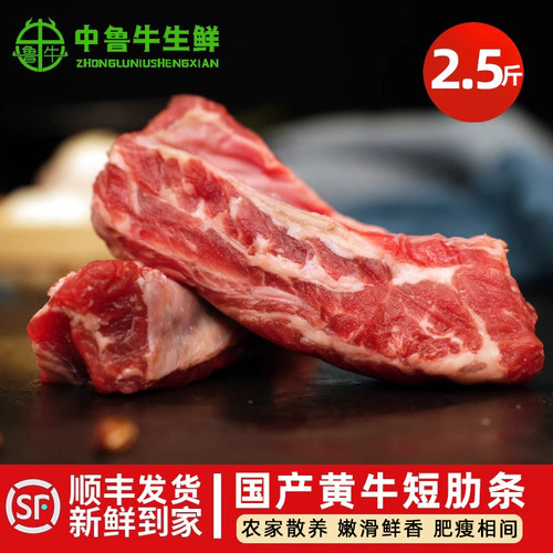 清真清真精短修肋条雪花牛肉新鲜