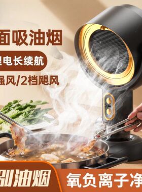桌面抽油烟机家用火锅烤肉大吸力小型排气扇炒菜艾灸抽烟净化器