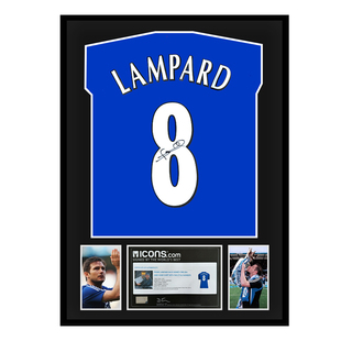 兰帕德签名球衣 2000年切尔西队球衣 icons证书 精装裱