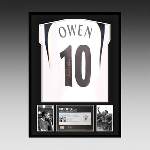 欧文签名球衣 2001-02赛季利物浦队球衣【icons证书】球迷礼物