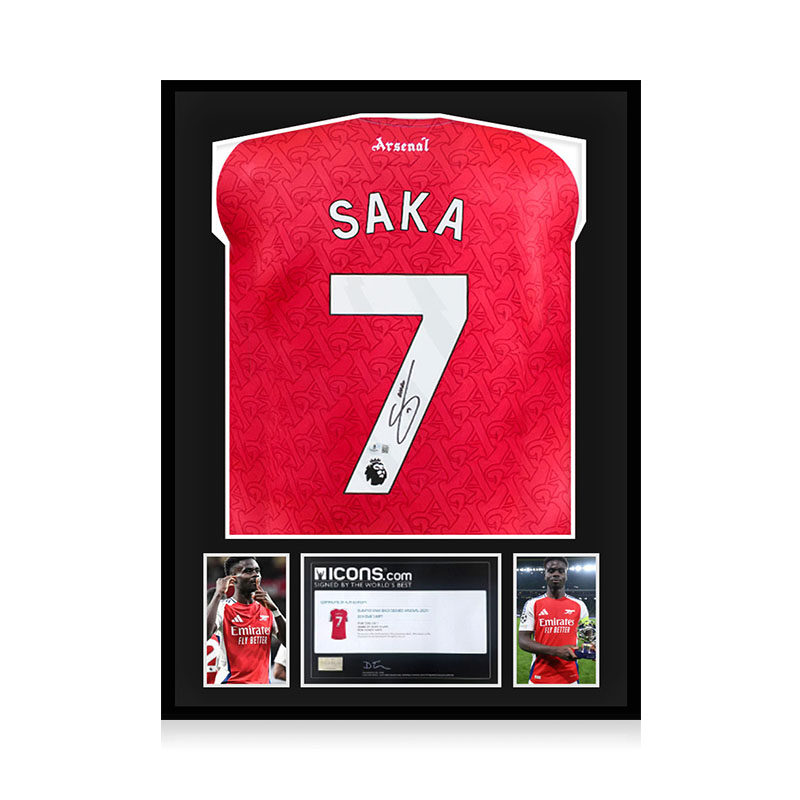 萨卡 亲笔签名 2025-26赛季阿森纳队球衣 icons证书 Beckett认证