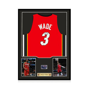 韦德 亲笔签名 迈阿密热火队2005-06赛季球衣 Fanatics证书精装裱