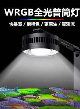 全光谱WRGB鱼缸灯暴藻金鱼增色出绿苔鱼灯原生溪流造景专用灯吊灯