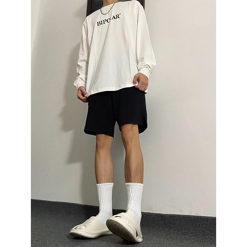 纯色运动短裤男夏季宽松图片