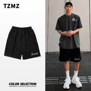 潮牌五分裤 夏季 街头纯棉休闲宽松大码 男生青少年vibe美式 运动短裤
