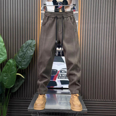 保暖九分裤 轻奢时尚 秋冬款 潮流痞帅休闲裤 加绒加厚运动直筒裤 男士