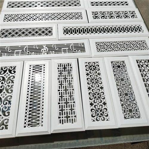 铝合金中央空调艺术风口abs雕花出风口花式暖气罩百叶装饰花风口