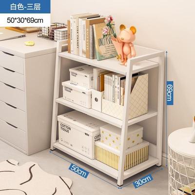 .床头置物架落地多层收纳架子靠墙卧室斜梯形客厅房间柜子床边书