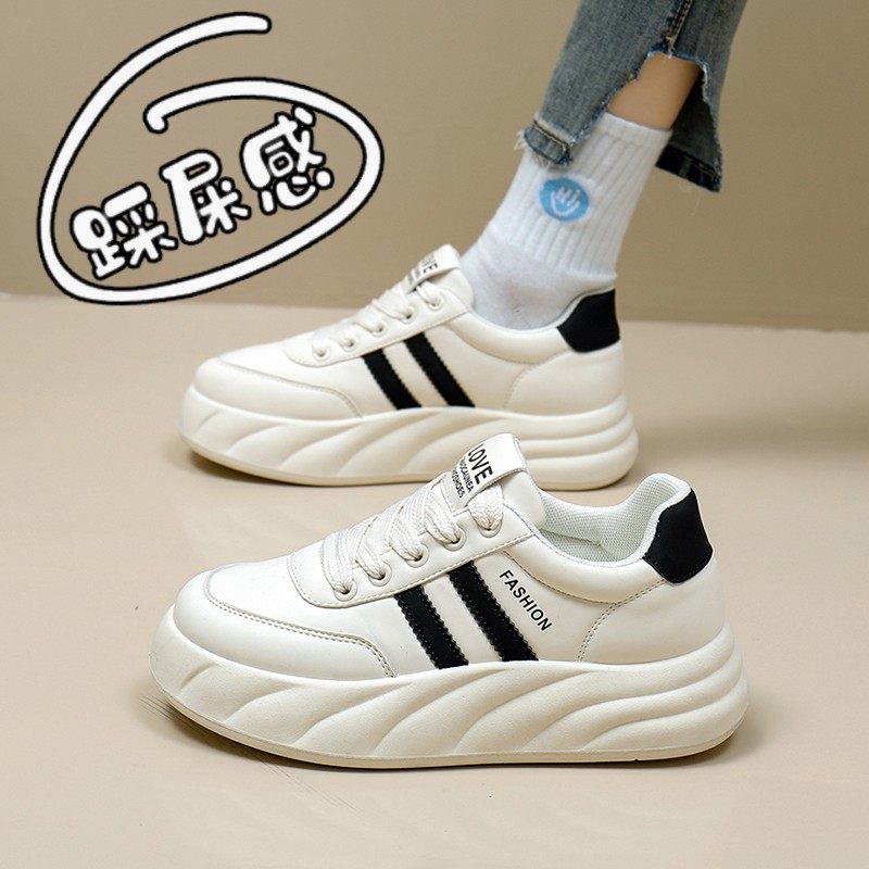 厚底小白鞋女2025春季新款休闲百搭板鞋学生跑步运动鞋34码面包鞋,女鞋,休闲板鞋,淘宝优惠券,粉丝福利购,淘宝优惠卷