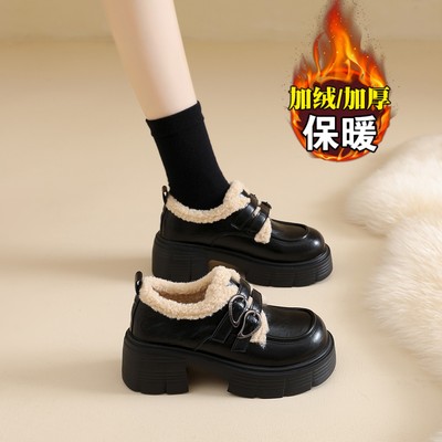 【好物推荐】加绒小皮鞋乐福棉鞋