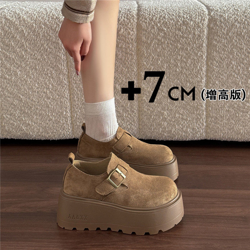 厚底全包勃肯鞋女鞋2026新款春季小个子增高乐福鞋一脚蹬博肯单鞋,女鞋,勃肯鞋/软木鞋,淘宝优惠券,粉丝福利购,淘宝优惠卷