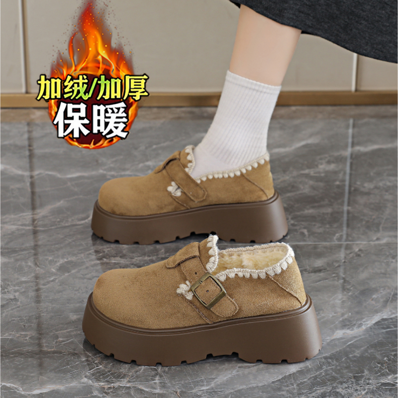 【1万+人种草】加绒厚底勃肯棉鞋
