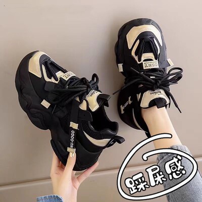 踩屎感厚底老爹鞋女跑步运动鞋34