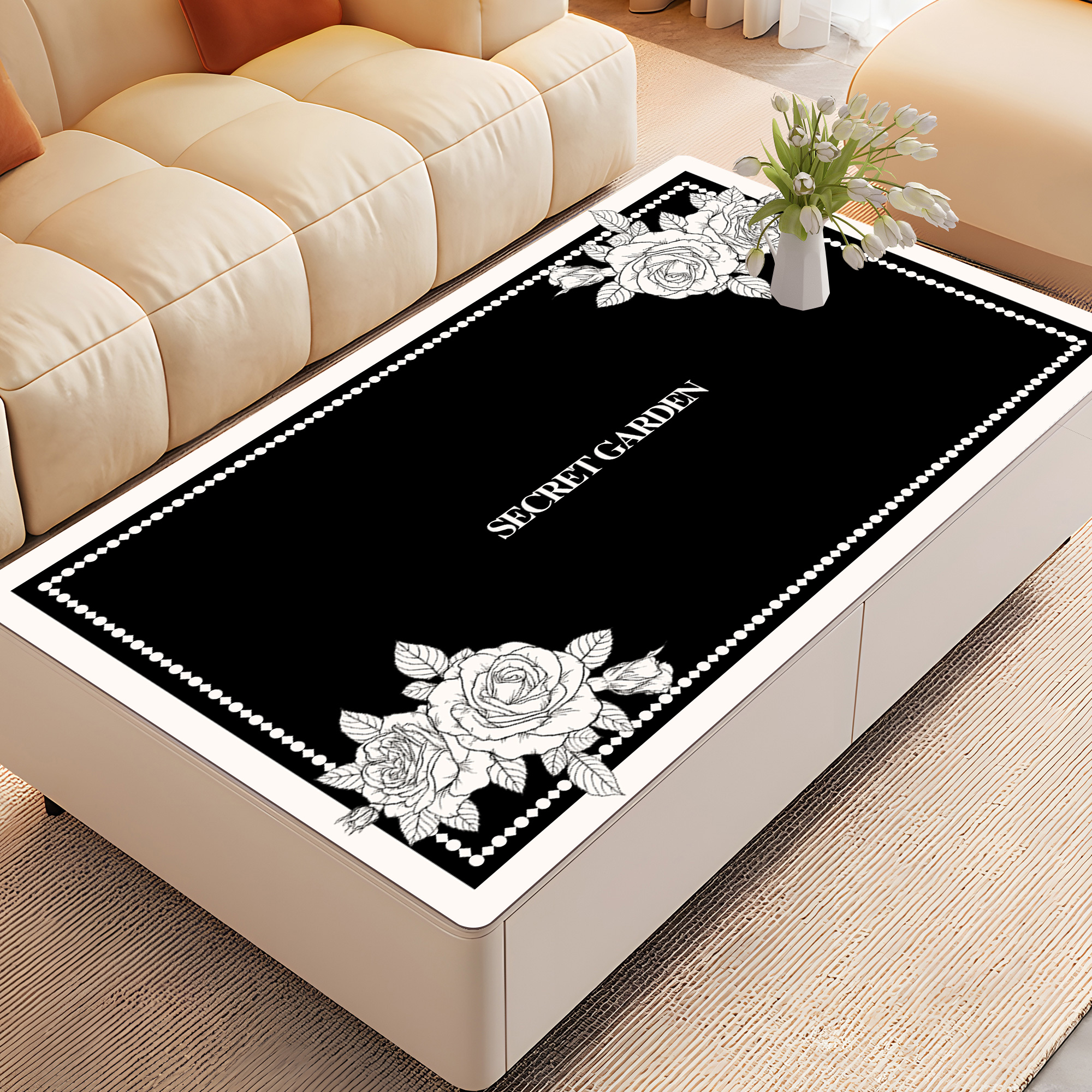 2025新款简约防滑轻奢茶几垫