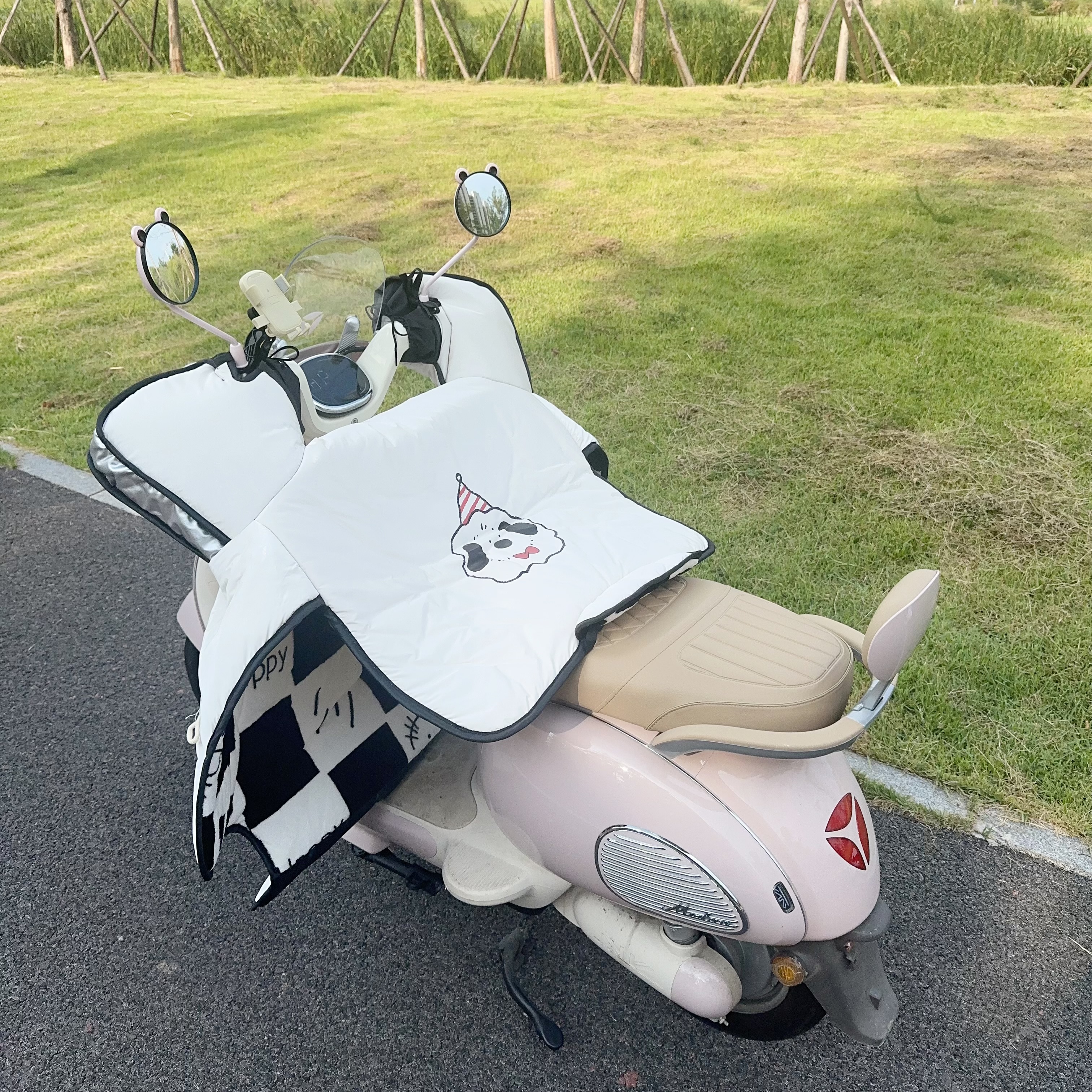 电动电瓶车冬季挡风被加绒加厚