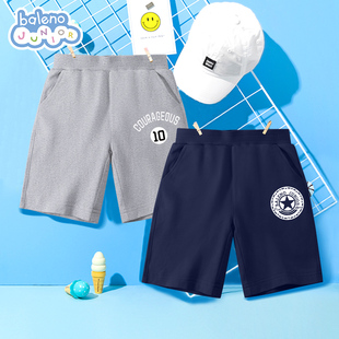 大童寬松褲 班尼路童裝 子外穿 純棉運(yùn)動五分褲 兒童夏款 男童短褲 夏季