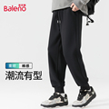 大码 加绒加厚束脚裤 班尼路运动裤 休闲长裤 卫裤 子男秋冬季 宽松男士