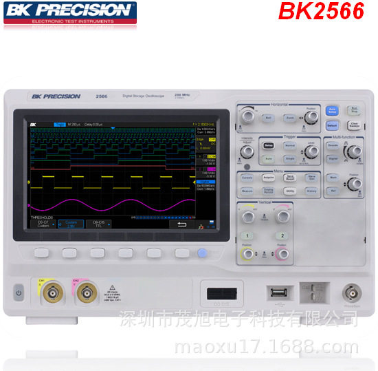 厂家直销recision【BK2566】数字存储示波器 2通道200MHz  2GSa/s