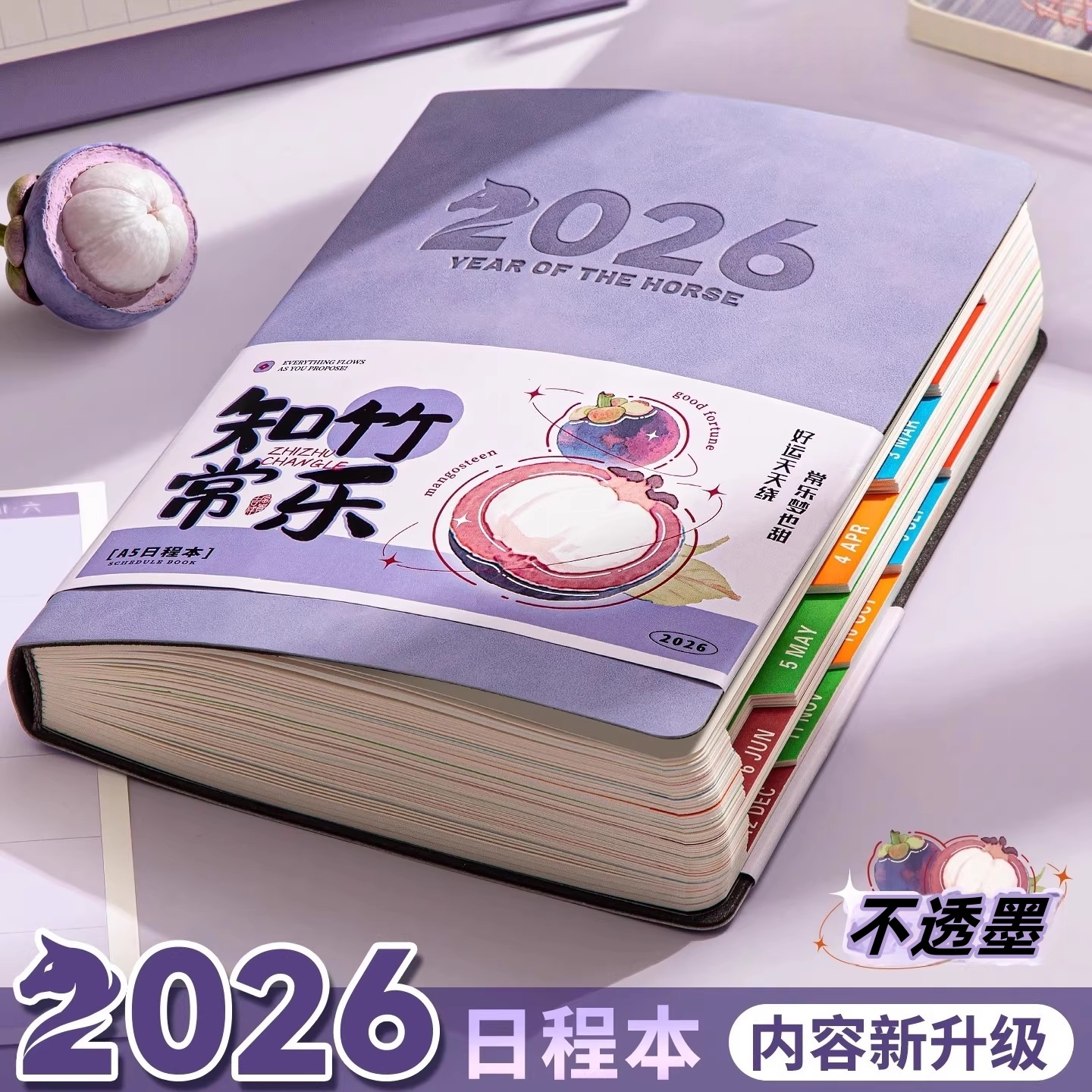 2026年日程本新款一日一页计划表自律打卡效率手册学习工作日志商务记事本高颜值ins风手账时间管理笔记本子