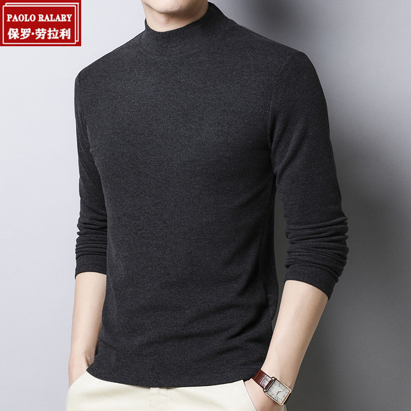 德绒秋冬装半高领双面绒打底衫男士长袖T恤中领保暖内搭男上衣,男装,T恤,淘宝优惠券,粉丝福利购,淘宝优惠卷