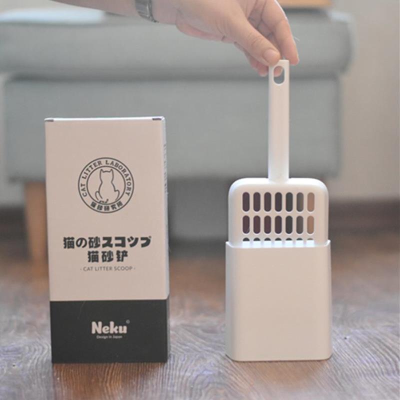 北欧小号猫砂铲收纳套装铲屎神器竖条细孔豆腐砂膨润土猫沙铲通用