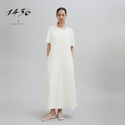 1436桑蚕丝重乔面料触感细腻2025夏季新品女士收腰连衣裙