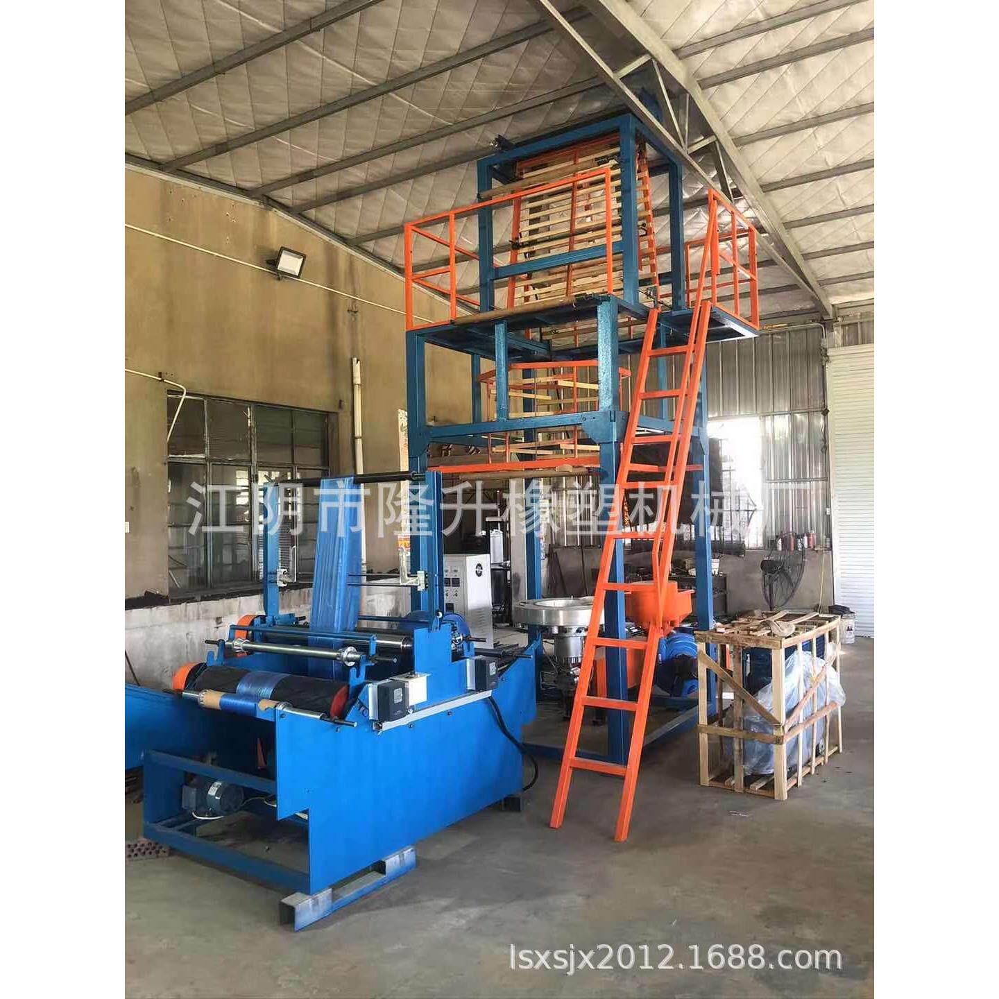 1500型高压双收卷塑料薄膜吹膜机 大型工业袋包装袋吹膜机