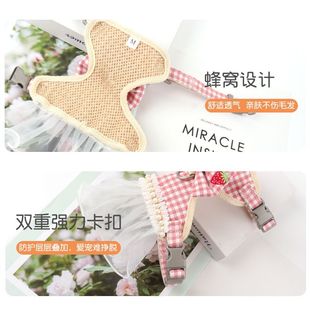胸背带韩版 狗狗牵引绳泰迪比熊猫咪背心式 小型犬宠物用品狗绳