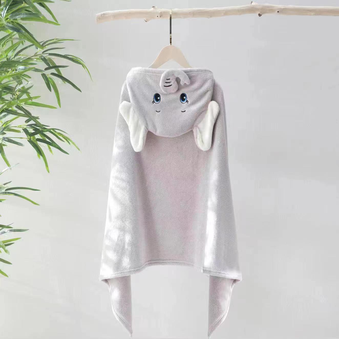 直销高品质儿童连帽披风 斗篷浴巾柔软速干吸水 婴儿加厚浴袍