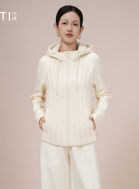 序缇质造『风雪客』90白鹅绒羽绒服女薄款保暖连帽外套H296-22680