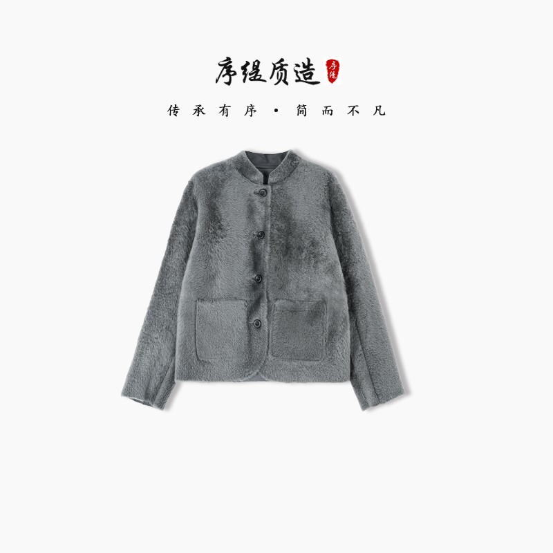 100%拉贡皮毛一体奢侈品皮草外套