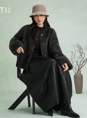 序缇质造羊皮毛一体 高端皮草外套女冬季新款保暖上衣J135-27056