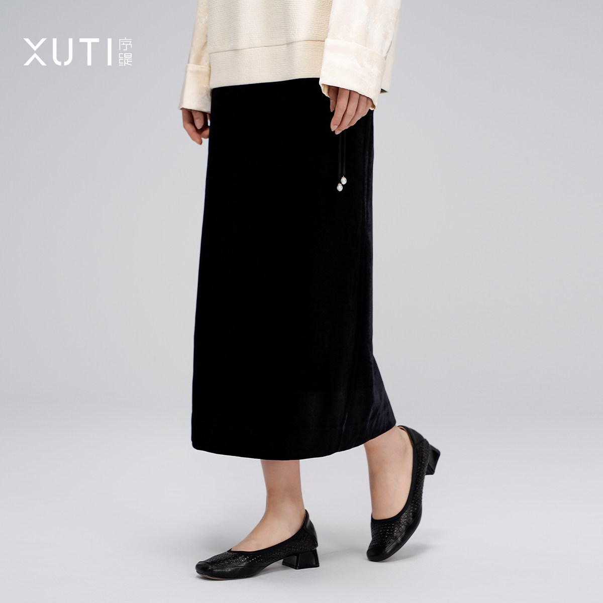 序缇质造秋冬新款复古国风新中式女装桑蚕丝丝绒半身裙S15-20505,女装/女士精品,半身裙,淘宝优惠券,粉丝福利购,淘宝优惠卷