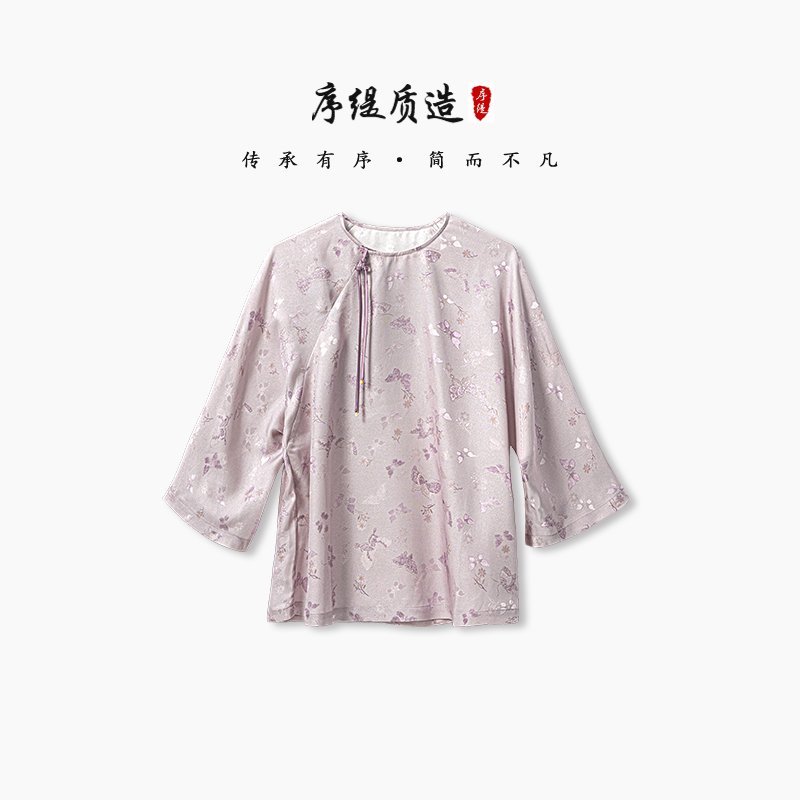国风新中式桑蚕丝上衣女宽松显瘦