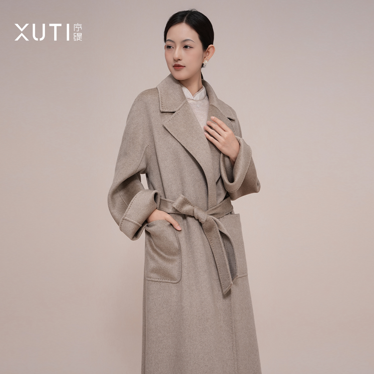 序缇质造山羊绒大衣女秋毛呢外套