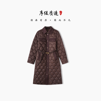 90白鹅绒羽绒服女冬中长保暖外套
