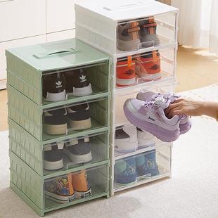 儿童免安装多层简易折叠鞋架鞋盒宝宝入户鞋子收纳柜防尘童鞋架
