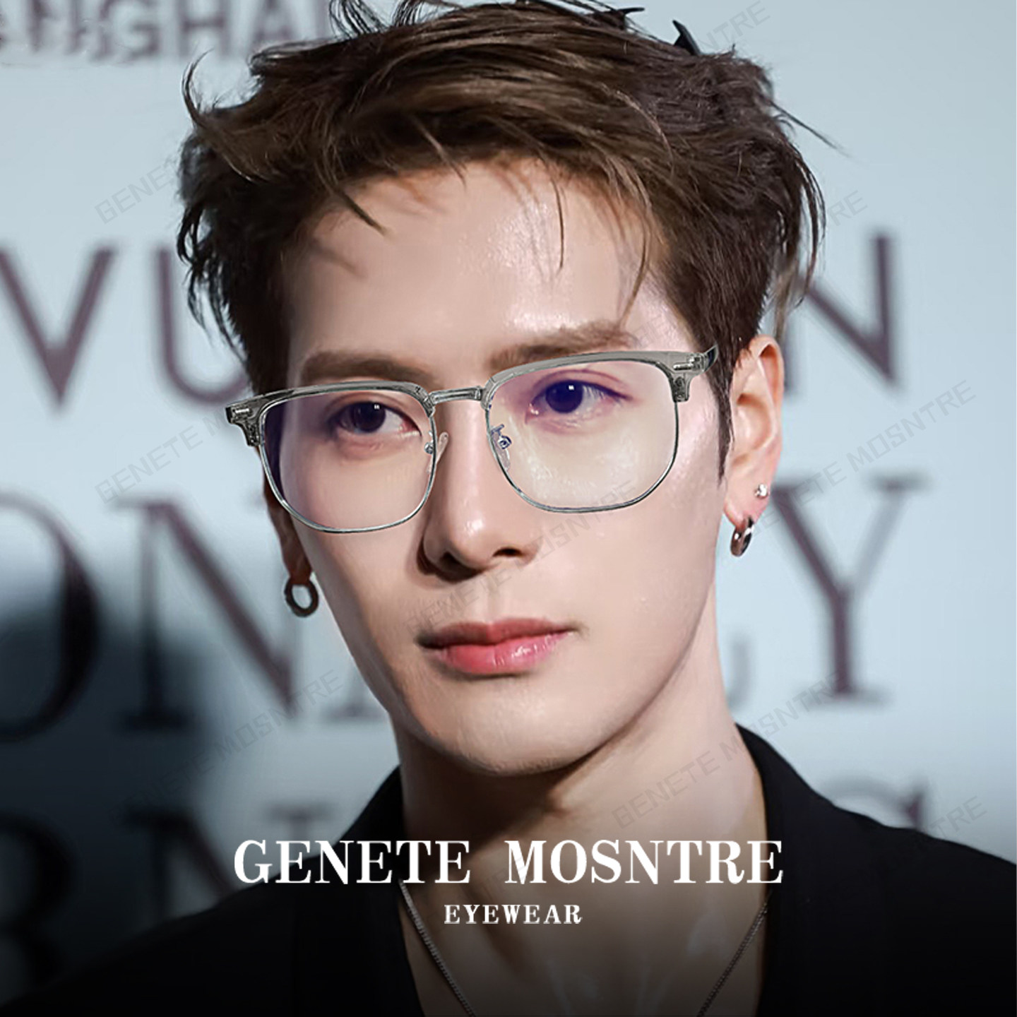 超轻斯文败类半框眼镜近视可配度数男款高级感近视大脸显瘦眼睛架