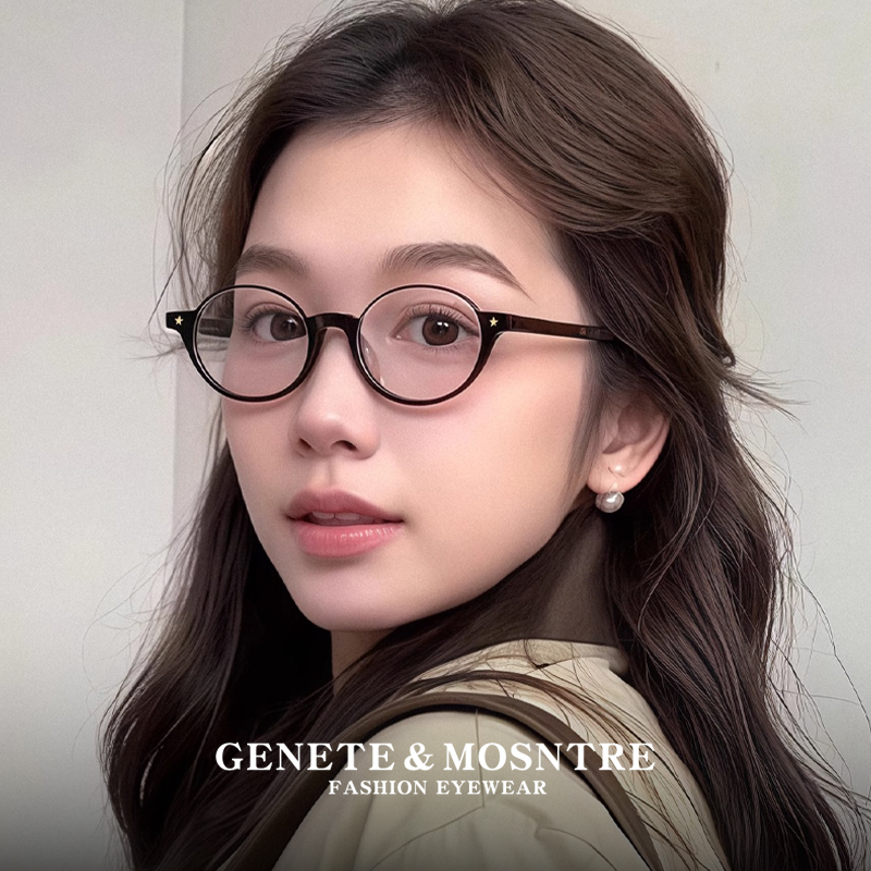 设计师款【半框】近视眼镜女可配