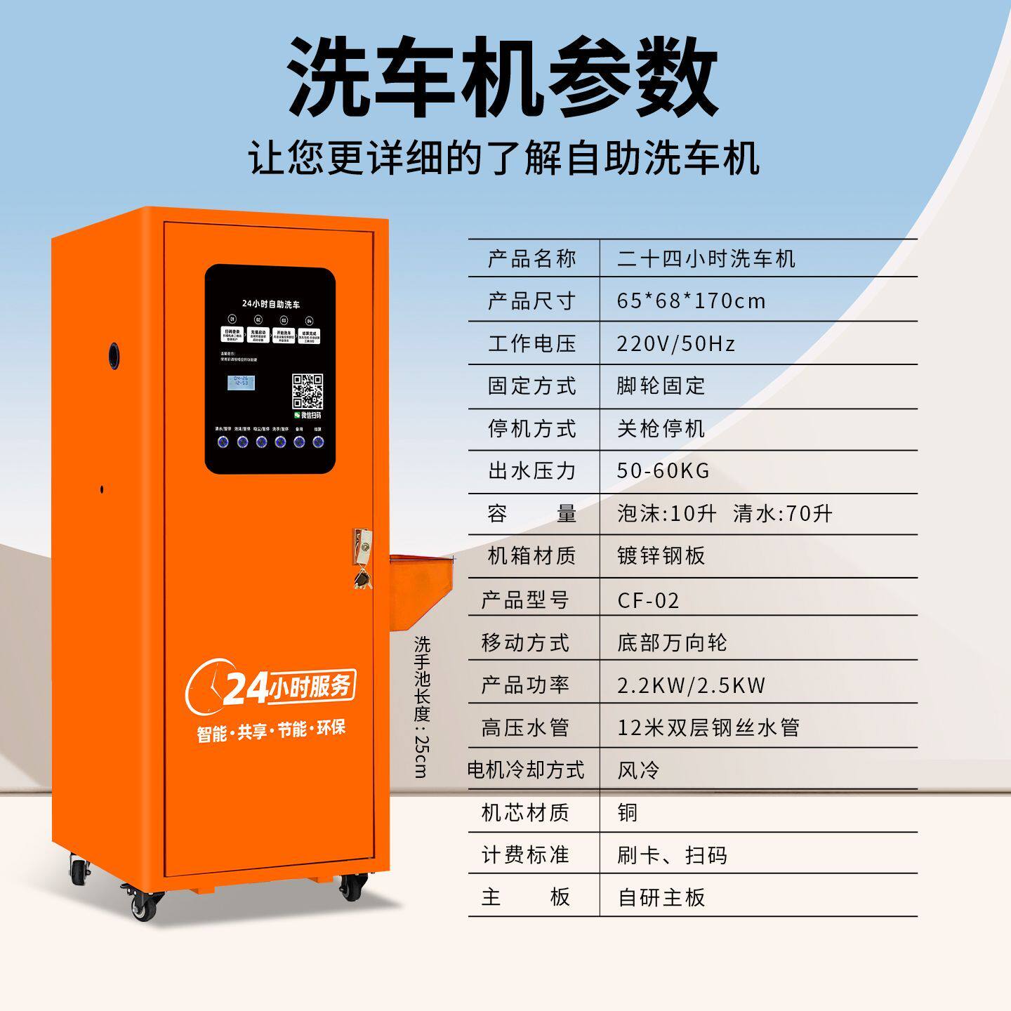 智能自助洗车机商用24小