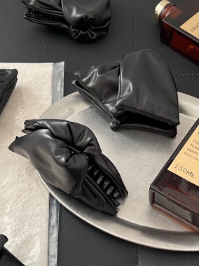 COCONUT韩国ins复古氛围感皮质方形发绳大肠发圈低马尾扎头发绳