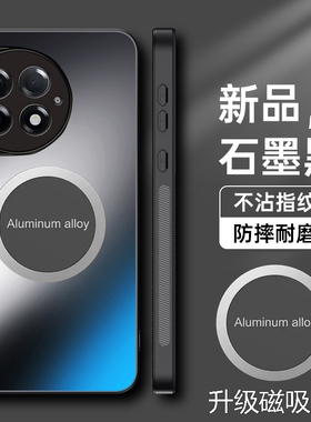 适用一加Ace2Pro手机壳磁吸1加ace2pro磨砂AG保护套PJA110镜头全包防摔oppoace2pro玻璃ace2por外壳acepro2新
