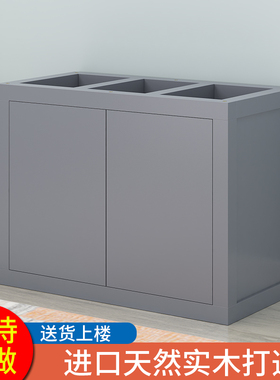 实木鱼缸柜底柜客厅家用松木隔断柜彷ADA水族箱承重底座架子定制