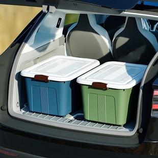 汽车带轮子后备箱储物箱折叠车载收纳箱多功能车内尾箱整理箱盒用