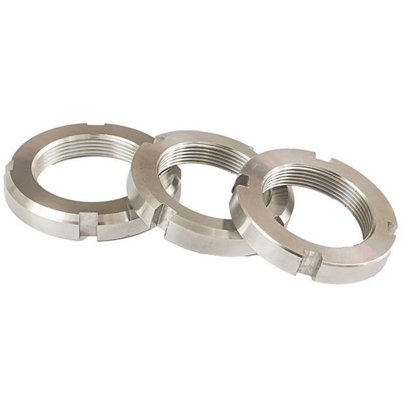 304不锈钢圆螺母开槽螺帽GB810锁紧细牙止退小并帽M20M33M24M45*1