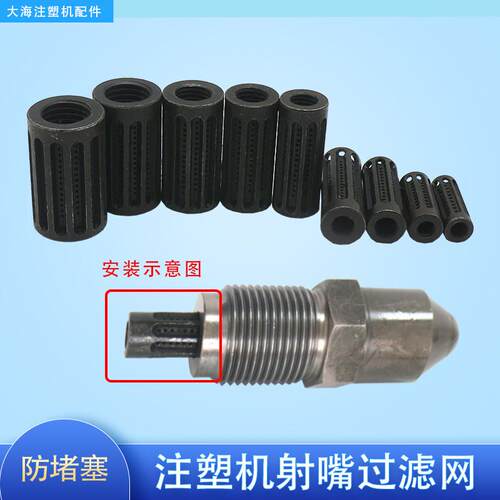 注塑机滤网射嘴过滤网喷嘴滤网防堵网射咀喷头热流道射胶防堵滤芯