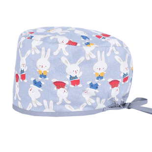 医舒手术帽女纯棉手术室专用帽子男口腔医生工作帽护士小花帽透气